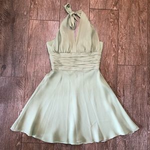 Kay Unger Light Green Halter Cocktail Dress 12